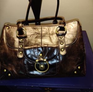 FRYE Italian Glazed Leather Satchel